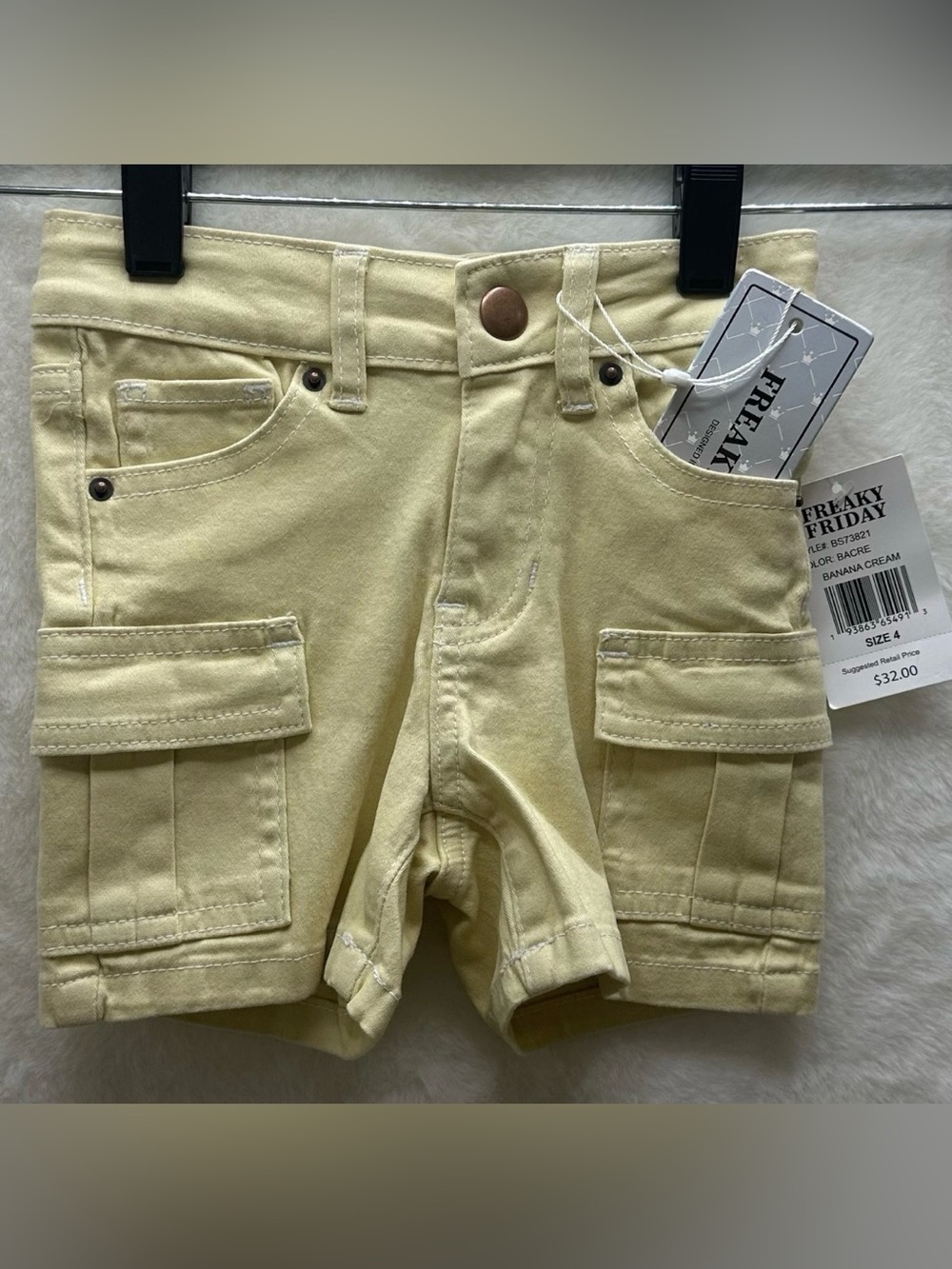 Girls Size 4 Banana Cream Shorts